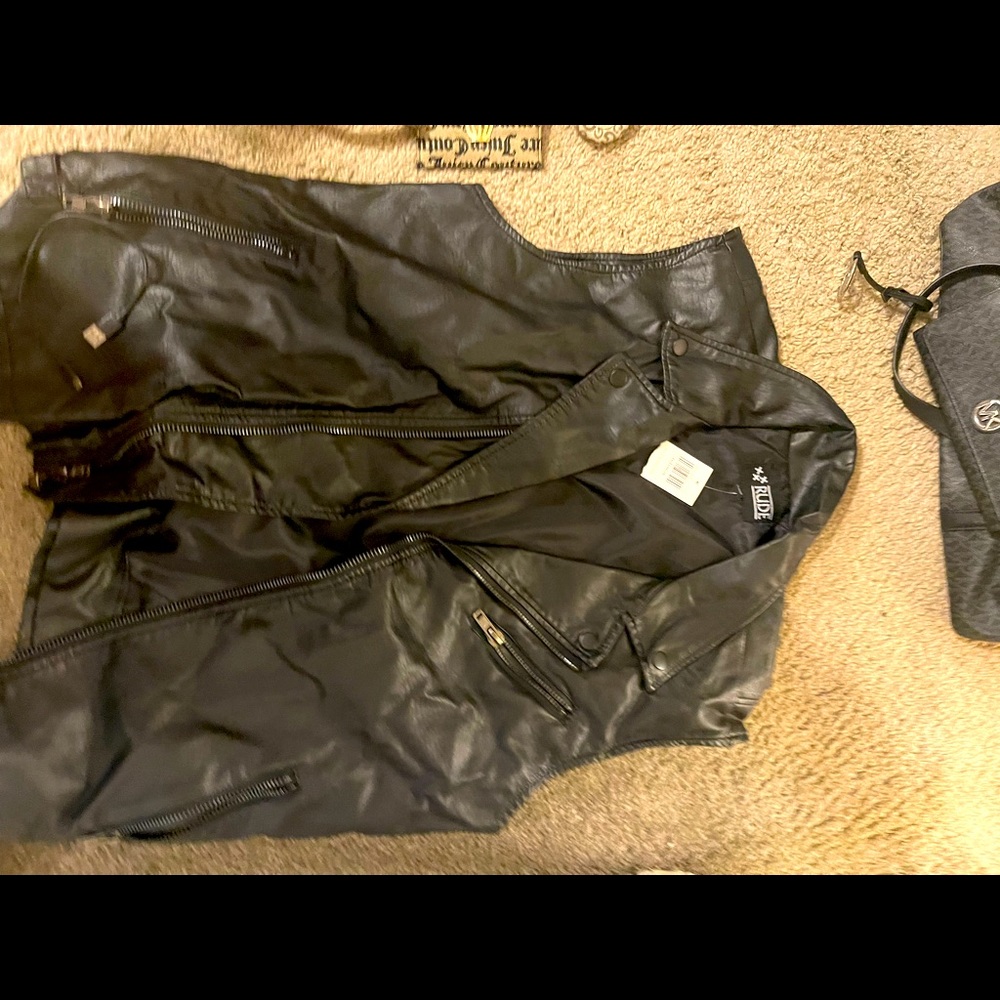 Leather bike jacket